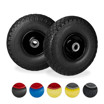 313718 - RELAXDAYS Rrotë kamioni 2X Sack, Goma të forta gome rezistente ndaj shpimit, bosht 3.00-4", 20 mm, deri në 100 kg, 260 x 85 mm, Ngjyra të ndryshme