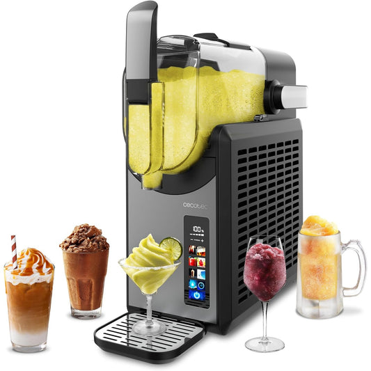 288058 - CECOTEC Makinë për përgatitjen e akullores Twist&Ice 2600, Kapacitet 2.6L, 220W, Përgatit pije në 15-60 minuta, Rezervuar përbërësish 1.9L, Kontroll me prekje, 6 mënyra, Ftohje adaptive, Dizajn ergonomik