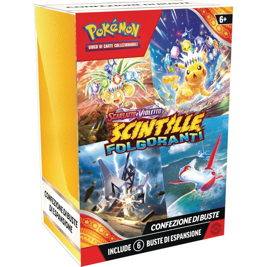 58899 - POKÉMON TCG: Scarlet & Violet - Kutia përforcuese me sparks verbuese, pakoja prej 6 paketash përforcuese, ekskluzive në Amazon