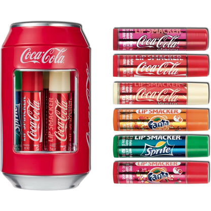 303419 - LIP SMACKER BALSAM BUZESH COCA-COLA, HIDRATUES, SET DHURATE PËR VAJZA, 6 SHIJE, KUTI KOLEKSIONUESE
