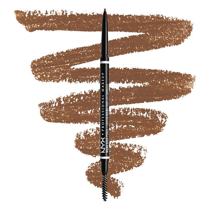 301233 - NYX PROFESSIONAL MAKEUP Micro Brow Pencil, Laps Ultra i Hollë me Dy Maja, Majë të Tërheqshme, Ngjyra: Auburn (03)