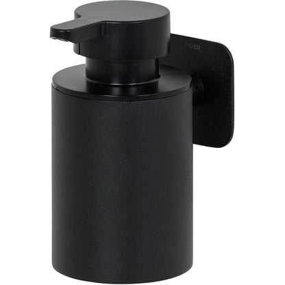 222469 - TIGER Dispenser sapuni Colar i montuar në mur, çelik inox, e zezë e veshur me pluhur