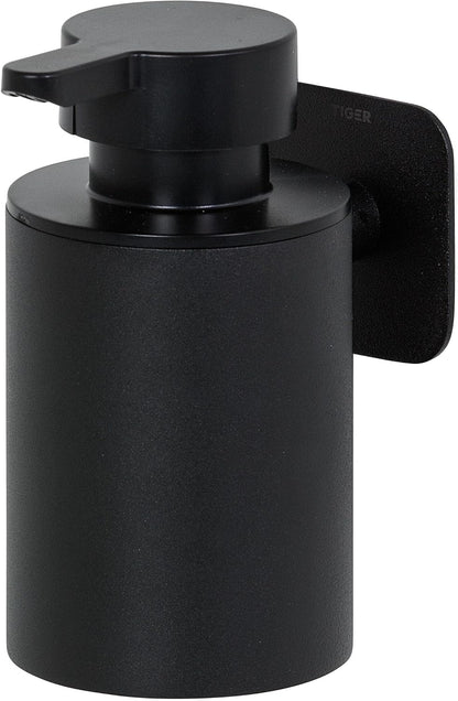 256158 - TIGER COLAR DISPENSER SAPUNI I MONTUAR NË MUR, ÇELIK INOX, NGJYRA E ZEZË E VESHUR ME PLUHUR, INSTALIM I LEHTË PA SHPIME