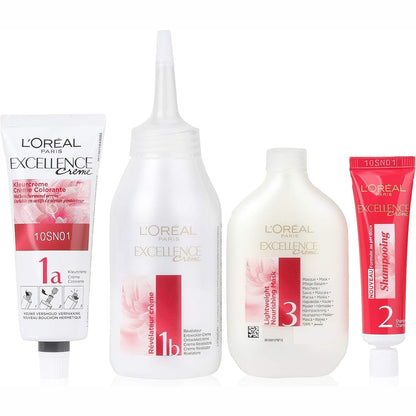 300927 - L'ORÉAL PARIS Ngjyrë e përhershme për flokë Excellence Crème, Mbulon 100% flokëve gri, Nuanca: Mahagoni bakri (6.54)