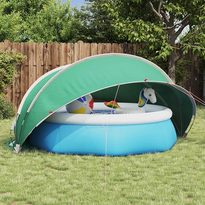 334297 - VIDAXL Kupolë pishine 336 x 322 x 160 cm poliester 185T me veshje PU