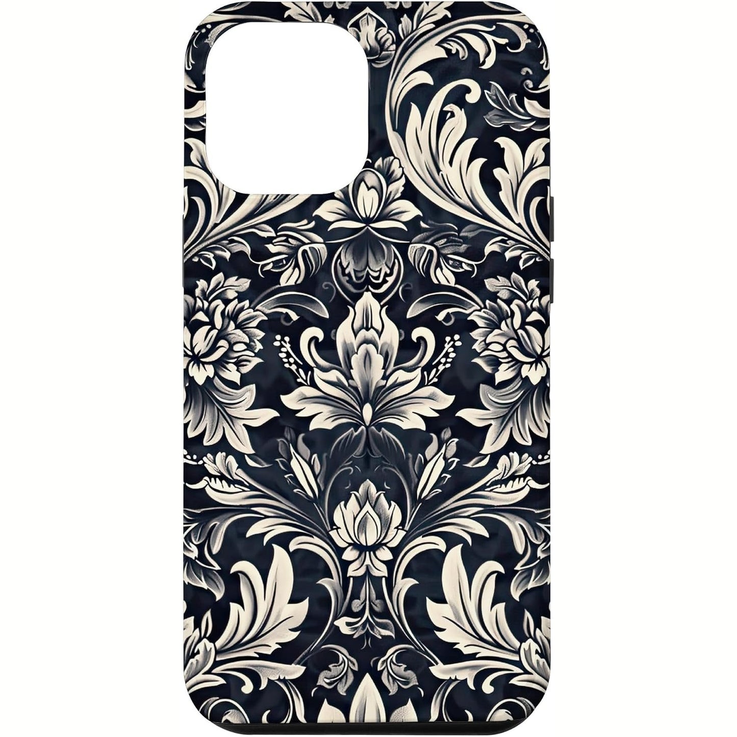 266756 - Mbështjellës për iPhone 12/12 Pro, Elegant Barok Lule Botanike Gotik i Errët Viktorian