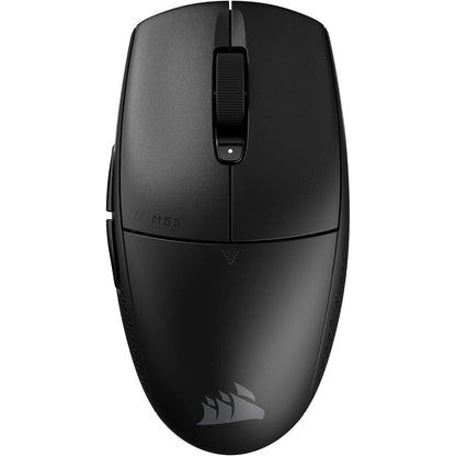 273356 - CORSAIR - Maus për lojëra M55 pa tel, 2.4 GHz dhe Bluetooth, 24,000 DPI, jetëgjatësi e gjatë e baterisë, gjashtë butona të programueshëm, doreza anësore me teksturë, e zezë