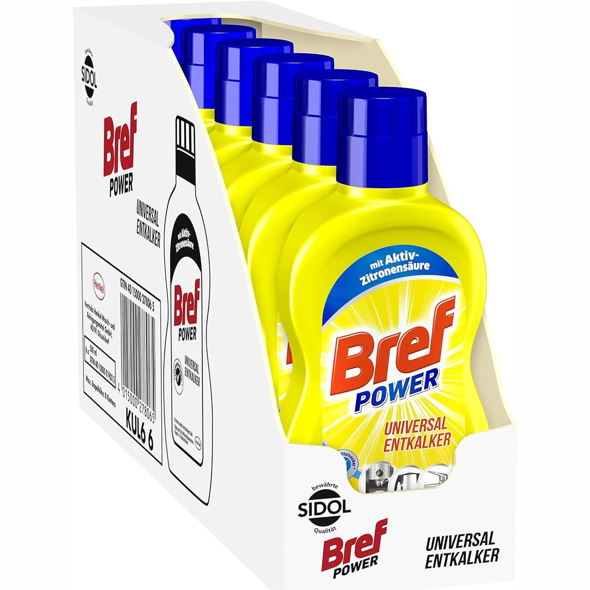303226 - Pastrues gëlqeror BREF Power Universal për makina kafeje | 6x500ml | Pastrues gëlqeror me acid citrik aktiv për pajisje kuzhine