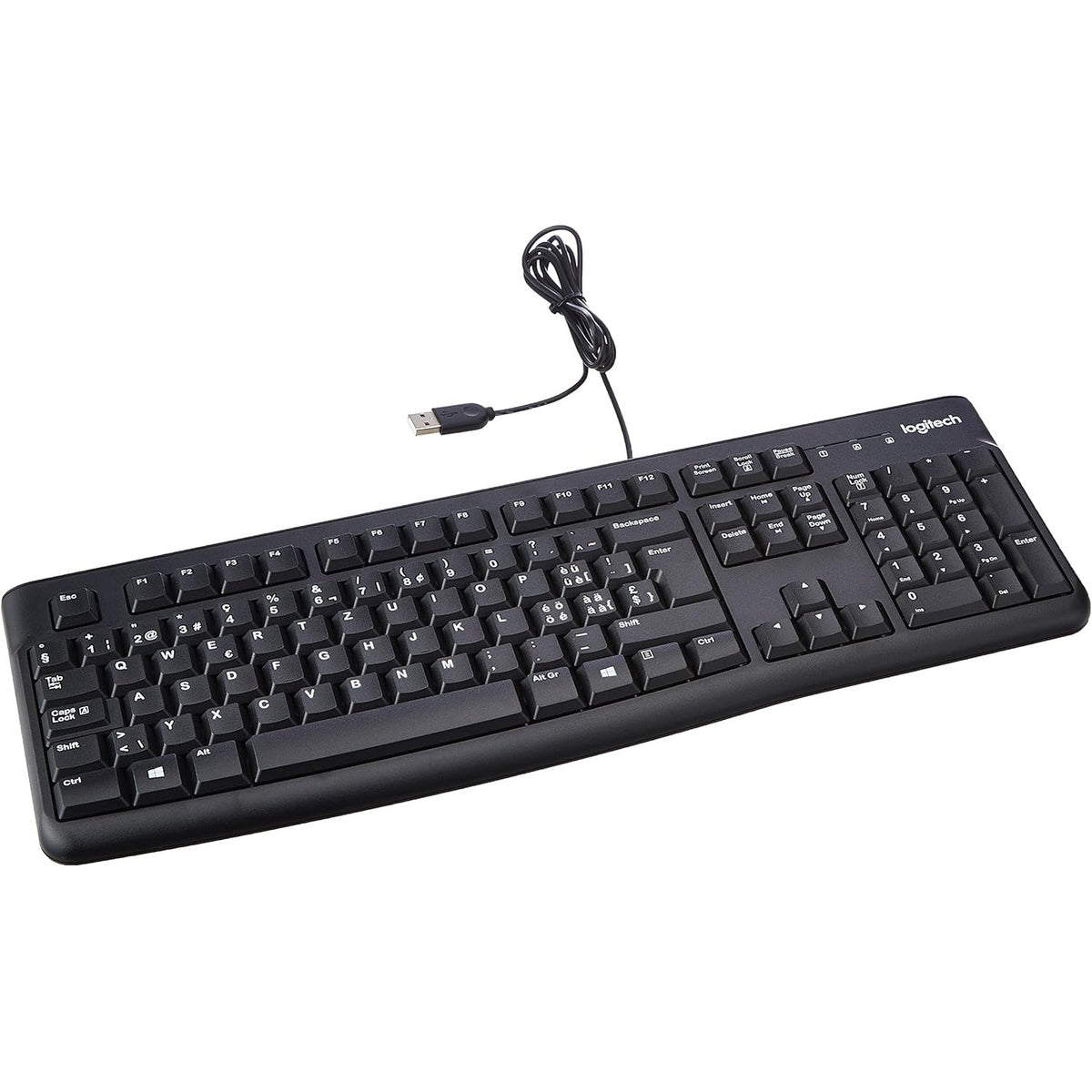 305479 - LOGITECH Tastiera zvicerane K120 USB QWERTZ e zezë, Me kabllo, USB