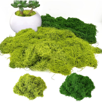 263769 - 200g Myshk Artificial, myshk dekorativ, myshk artizanal, për artizanate, akuariumi, 100g Jeshile e Errët, 100g Jeshile e Çelët