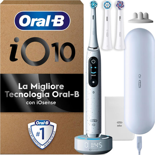 315035 - ORAL-B Furçë dhëmbësh elektrike iO Series 10, 3 koka furçe, iOSenses, Kuti udhëtimi me karikim, 7 mënyra pastrimi, e bardhë