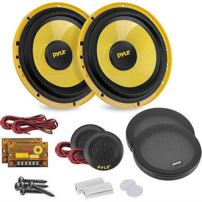 319641 - PYLES, Altoparlantë për makinë 8" Midbas, 600W, Woofer 4 Ohm me magnet 40oz, Cilësi e thellë dhe e qartë e zërit 3.1" 45Hz–4KHz, Altoparlant Tweeter dhe grilë të përfshira