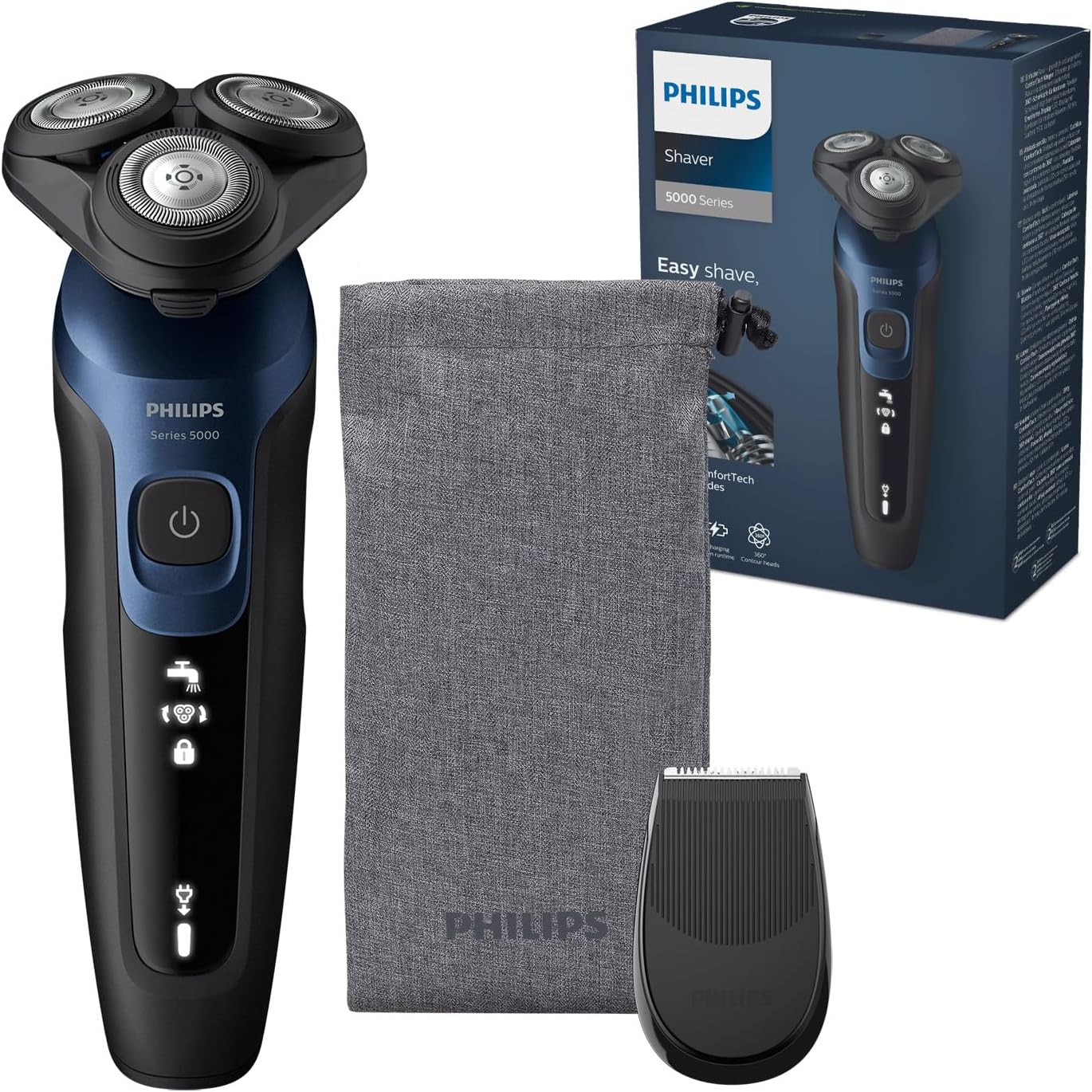 320910 - PHILIPS Makinë rroje elektrike Shaver 5000, Rruajtje e lagësht dhe e thatë, Modeli S5465/18