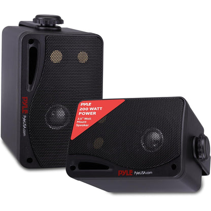 295622 - PYLES Altoparlant i Jashtëm 3.5" Bluetooth 200W – Altoparlantë Stereo 3-kahësh për Përdorim të Brendshëm dhe të Jashtëm, Altoparlantë të papërshkueshëm nga uji