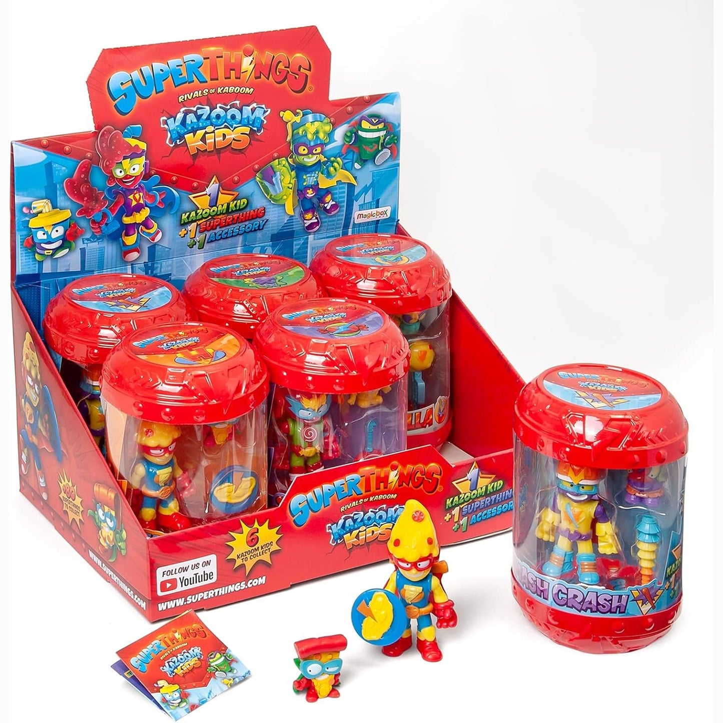 273447 - SUPERTHINGS Kazoom Kids – Koleksioni i plotë i Kazoom Kids, 12 figura, 1 SuperGjë dhe 1 Aksesor Beteje për çdo figurë
