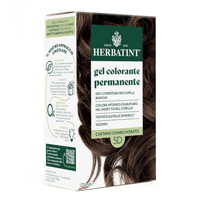 318110 - HERBATINT Xhel për Ngjyrosje të Përhershme për Flokë, 5D Ngjyrë e Artë e Çelët, 170 ml, pa amoniak