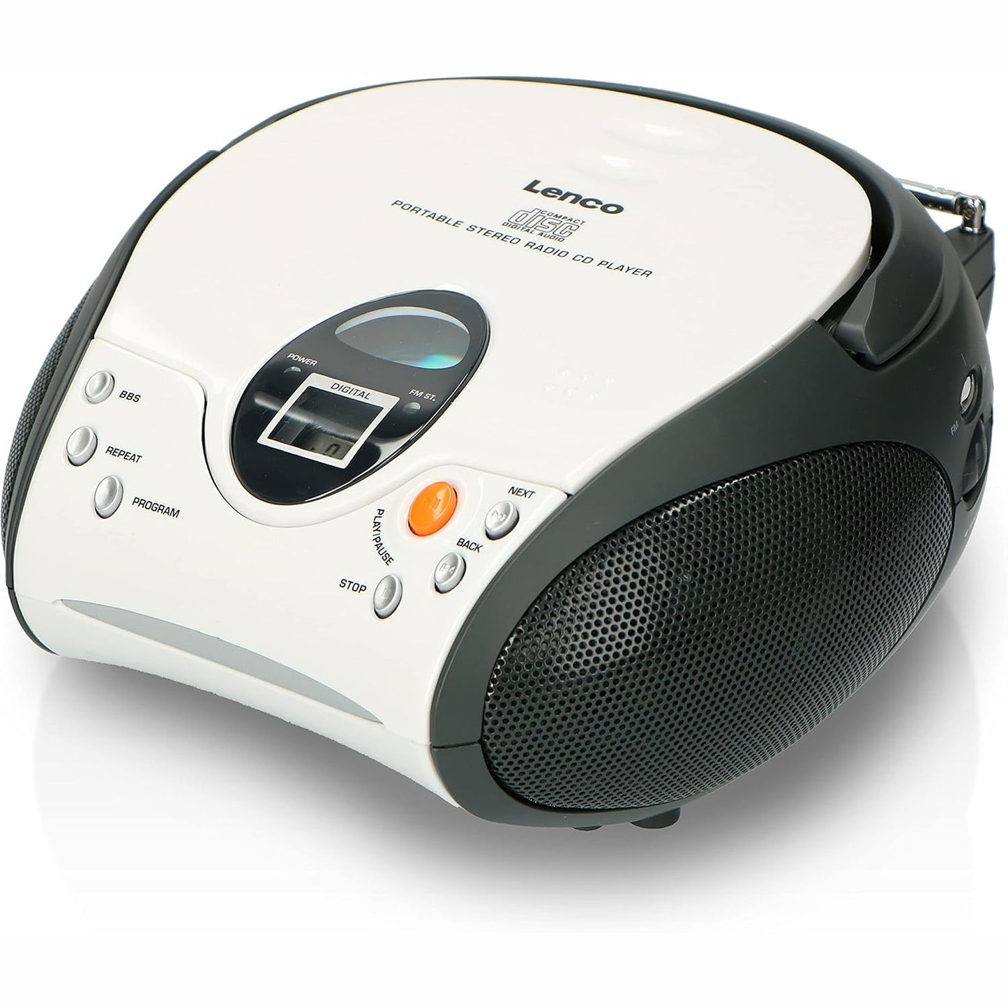 276490 - LENCO UKW-RADIO SCD-24, m.CD Stereo, i bardhë