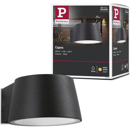 213683 - PAULMANN Llambë muri LED për jashtë, IP44, 1x6 vat, llambë kopshti alumini 3000 K