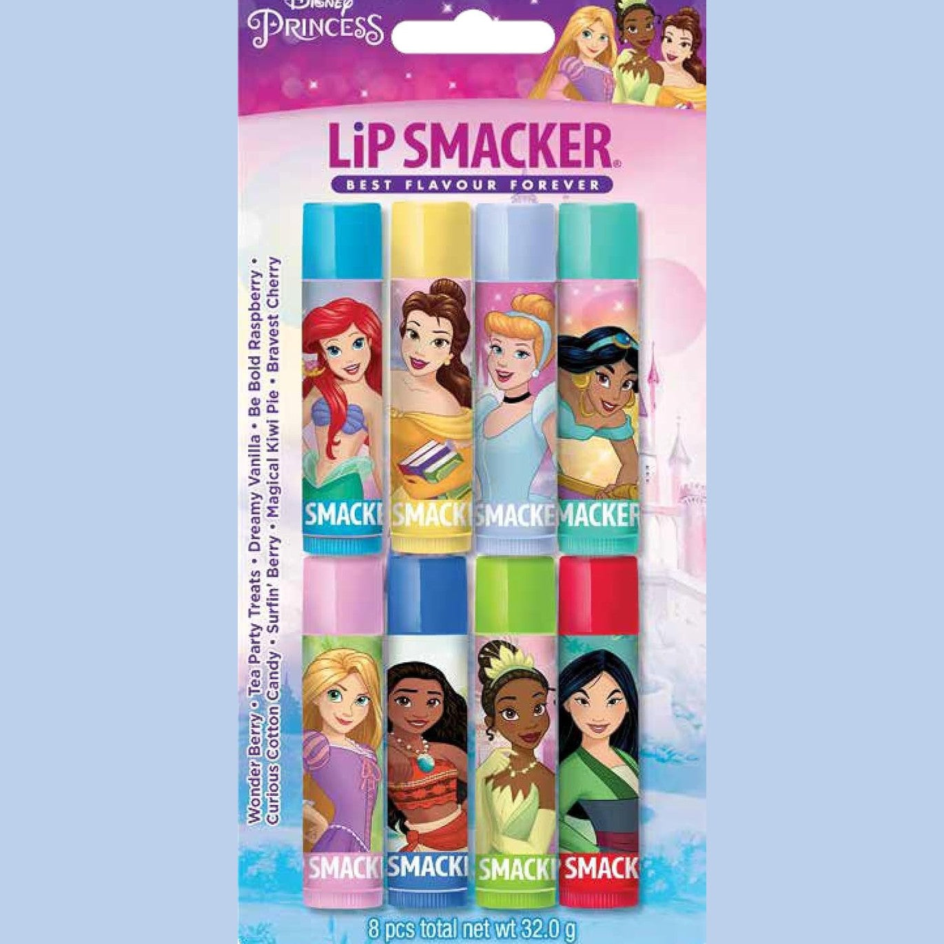 317964 - LIP SMACKER Pako për Festa Disney Princess, Set me 8 Balsame Buzësh të Përzier për Fëmijë