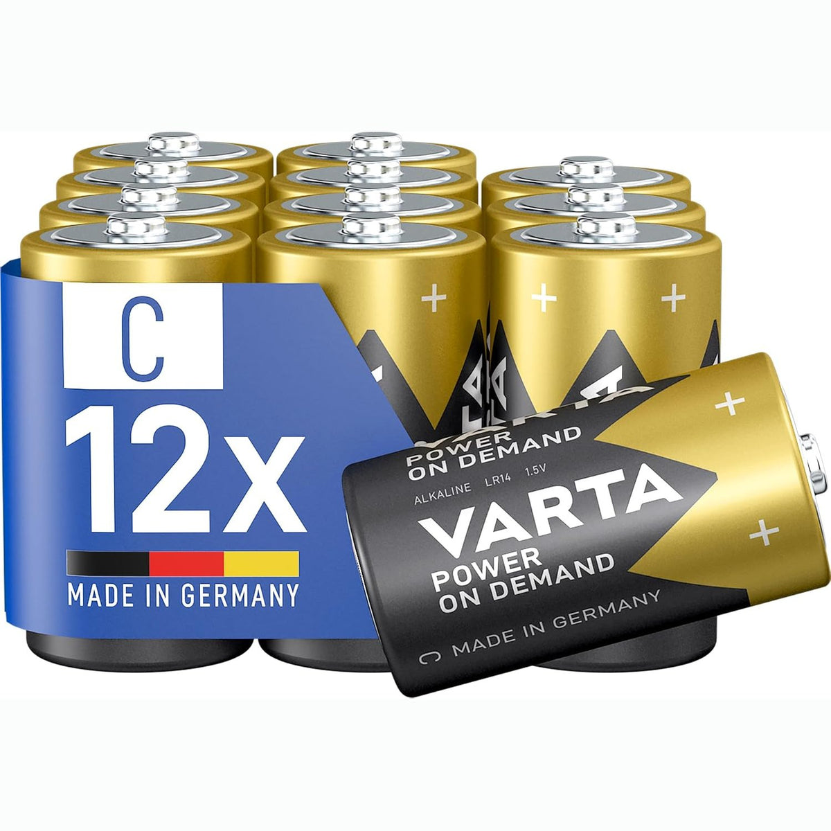 299729 - VARTA Bateri C për fëmijë, pako me 8 bateri, Alkaline, prodhuar në Gjermani