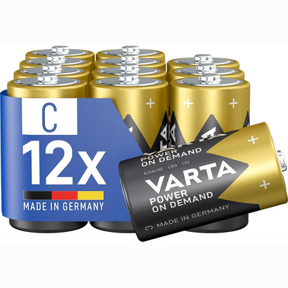 299729 - VARTA Bateri C për fëmijë, pako me 8 bateri, Alkaline, prodhuar në Gjermani