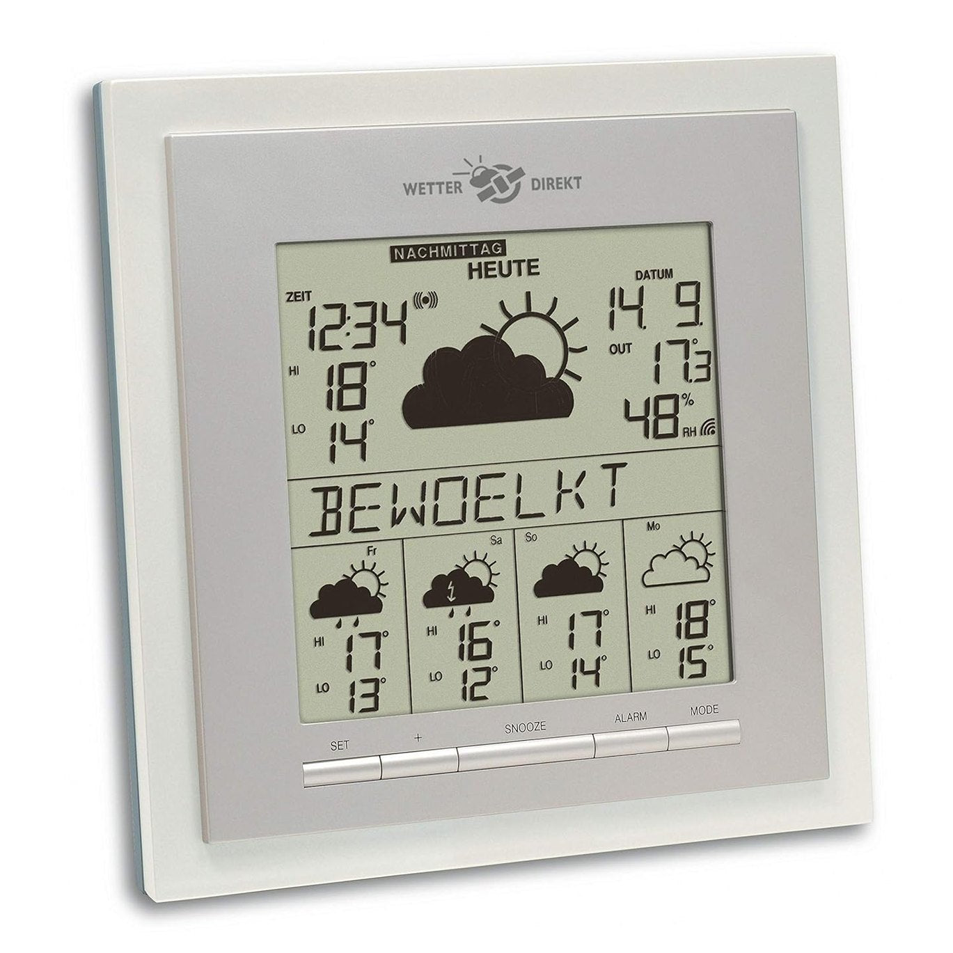 165477 - TFA DOSTMANN Stacioni Meteorologjik Pa Tel Eos 35.5017, me Parashikim Moti dhe Teknologji Direkte për Paralajmërim Stuhish