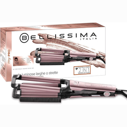 271247 - BELLISSIMA IMETEC My Pro Beach Waves GT20 100, pjastër flokësh për valë të gjera dhe të ngushta, shtresë qeramike, temperaturë e rregullueshme 160°C - 200°C