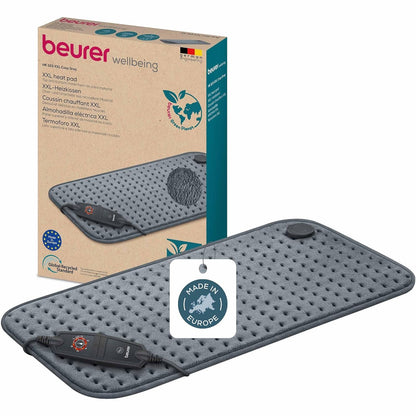 271441 - BEURER Jastëk ngrohës HK 123, 60 x 30 cm, 100% material i ricikluar, 6 cilësime temperature, fikje automatike, i lahet në lavatriçe, gri