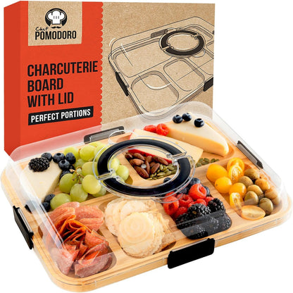 215362 - CHEF POMODORO Tavolinë për mish të skuqur me kapak të papërshkueshëm nga uji (36.7CM), tavolinë portative për meze, drejtkëndëshe
