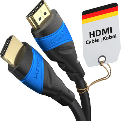 296246 - KABELDIREKT Kabllo HDMI 4K, 5m, mbrojtje AIS, 4K@60Hz, kabllo me shpejtësi të lartë me Ethernet, e zezë