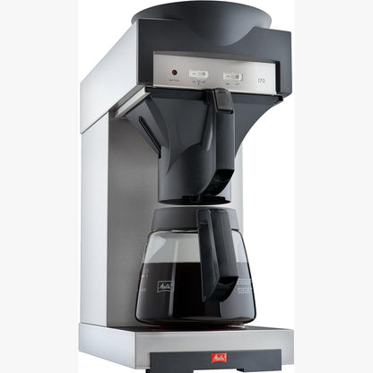 288091 - MELITTA MAKINË KAFEJE ME FILTËR 20348 ME KARAFE QELQI, 1.8L, PJATË NGROHËSE, 17M, ÇELIK INOX/E ZEZË