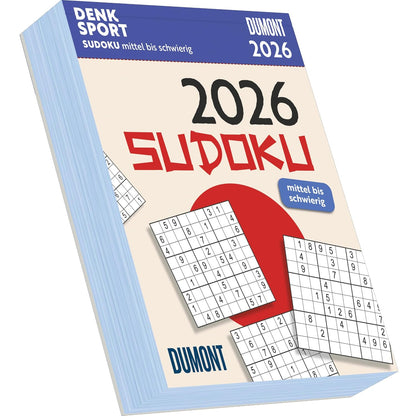294002 - DUMONT Kalendar i Përditshëm 12x16 cm me 313 Probleme Sudoku, për fillestarë dhe lojtarë të avancuar