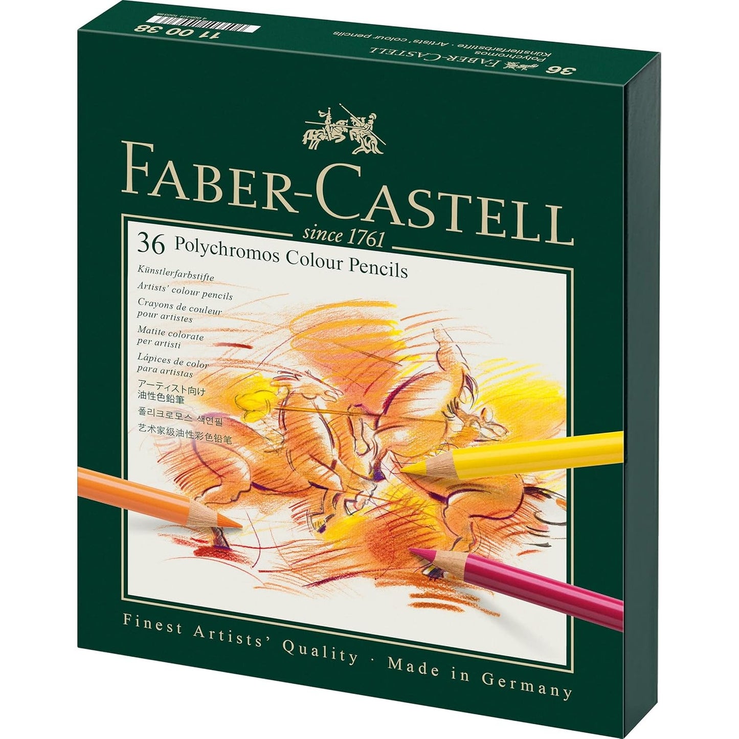 188897 - FABER-CASTELL - Lapsa me Ngjyra Polychromos 110038, Kuti Studioje me 36 Pjesë
