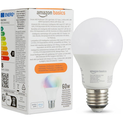 216329 - AMAZON BASICS Llambë LED inteligjente, E27, 8W, funksionon vetëm me Alexa