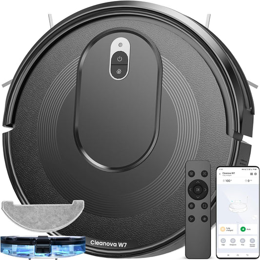 153065 - VEXILAR Robot Fshesë me Korrent 4500Pa, Rezervuar Uji Elektrik 3-në-1, Modeli W7, Pastrim Dyshemeje, Kompatibël me SIRI/APP/Alexa/IFTTT
