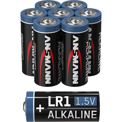 274415 - ANSMANN Bateri Alkaline LR1 (Pako me 8), 1.5V për Kalkulatorë Xhepi, Ora Muri, Hapëse Derash Garazhi me Telekomandë, Bateri të Njëpërdorshme