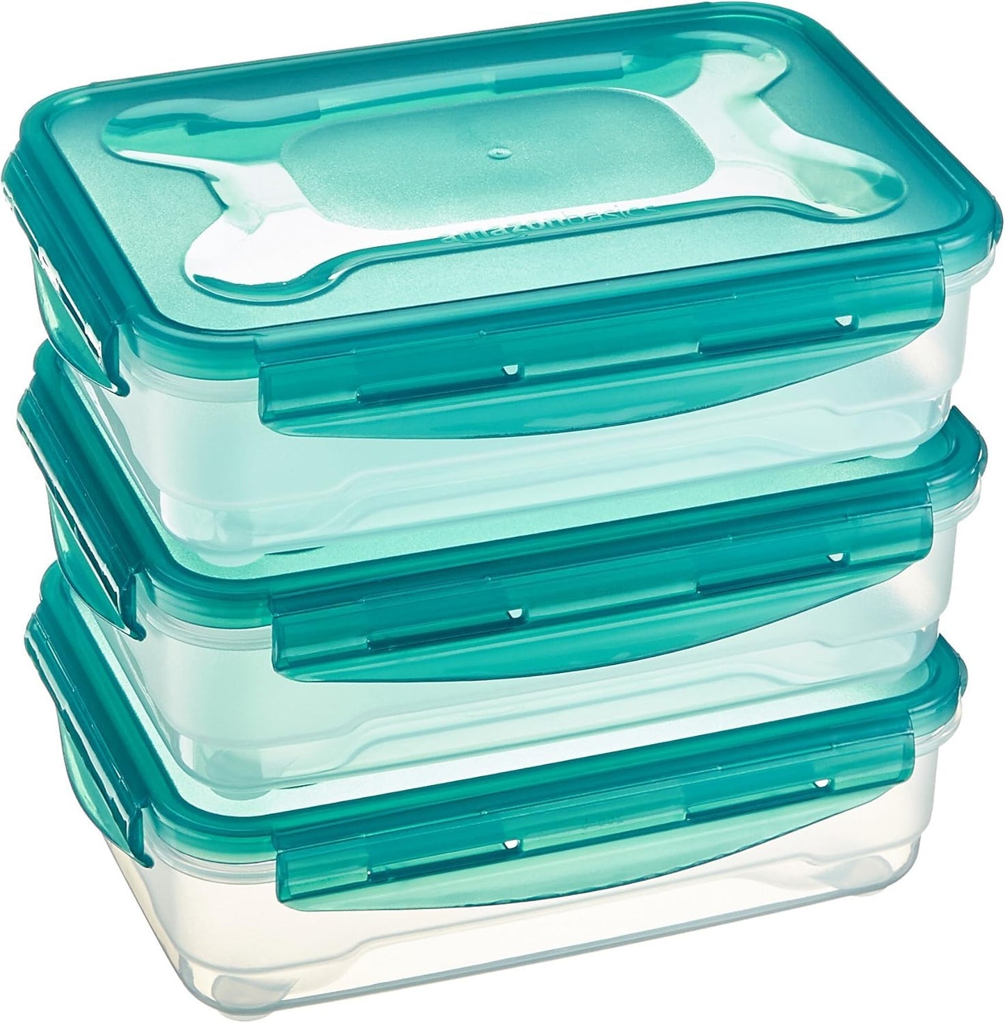 262056 - AMAZON BASICS Pako me 3 enë hermetike për ruajtje, 3 x 1.2 litra, transparente