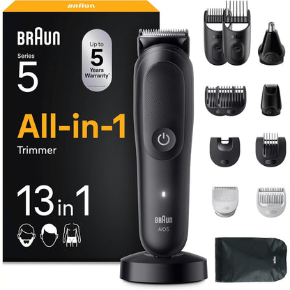 305849 - BRAUN Makinë prerëse Multigroom All-in-One Series 5, 13-në-1, AIO5565, e zezë