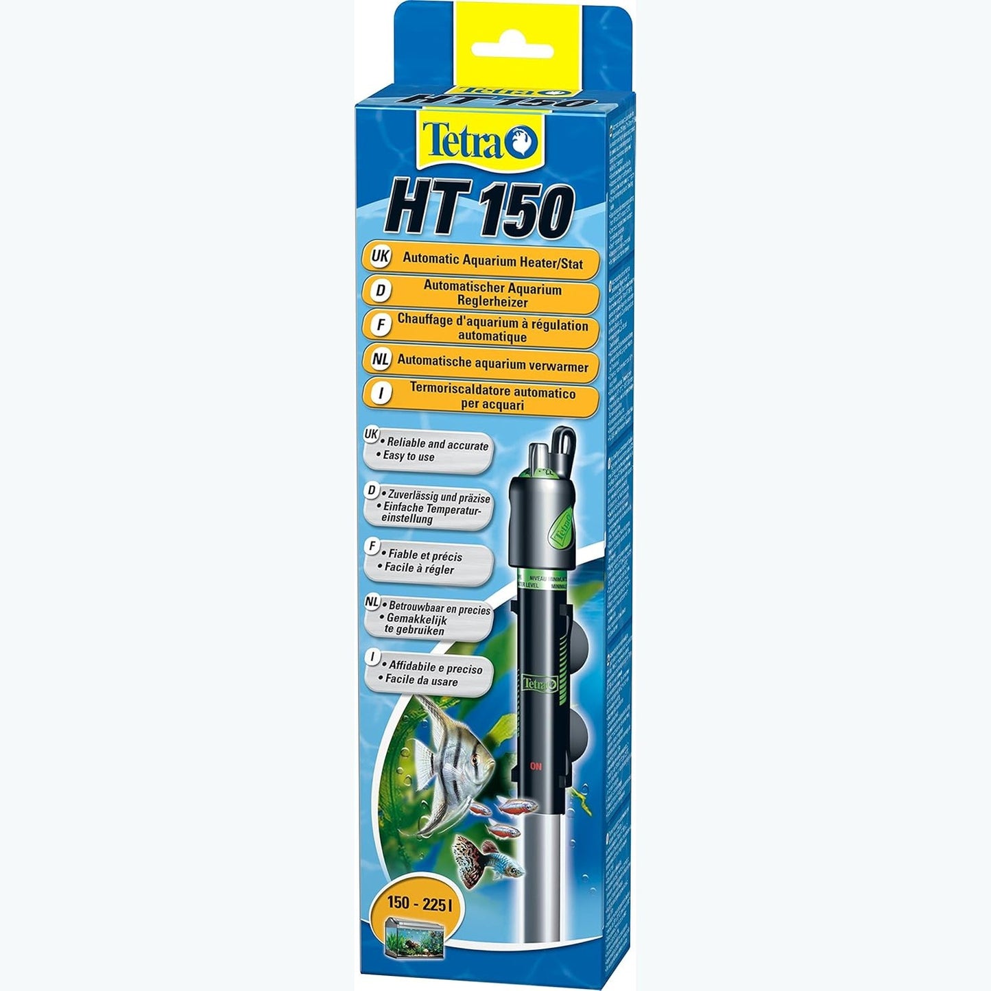 196324 - TETRA HT 150 - Ngrohës Akuariumi për Akuariume nga 150 deri në 225L, i Lehtë për t'u Instaluar dhe Përdorur, Kontroll i Saktë i Temperaturës, me Garanci 2 Vjet