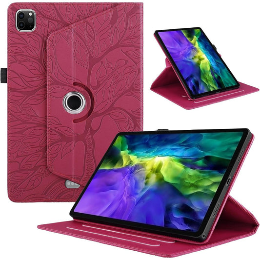 189520 - TEDTIKJT Mbulesë Mbrojtëse për iPad Pro 13 inç 2024, me Lëkurë që Rrotullohet 360°, Kënde të Shumta dhe Palosje, me Modalitet Automatik Gjumë/Zgjim, e Kuqe