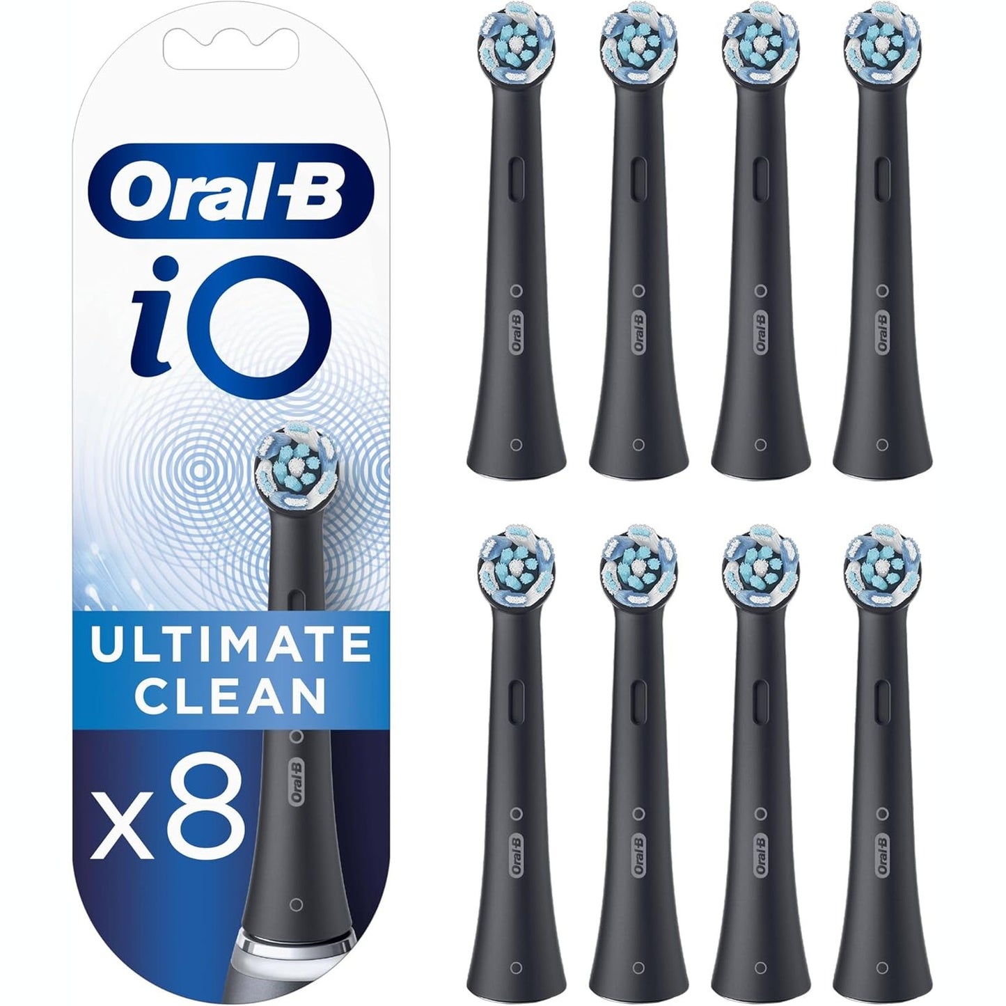 289508 - ORAL-B Koka furçash dhëmbësh elektrike iO Ultimate Clean, pako me 8 koka zëvendësuese të zeza