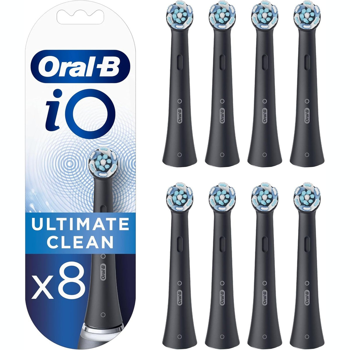 289511 - ORAL-B Koka furçash dhëmbësh elektrike iO Ultimate Clean, pako me 7 koka zëvendësuese të zeza