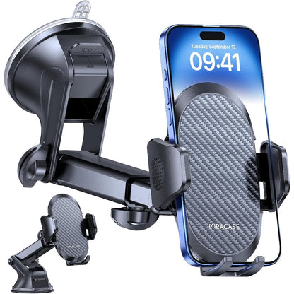 320326 - Miracase Mbajtëse Telefoni për Makinë, Gotë Thithëse e Fuqishme, Rrotullim 360°, për Telefona 4-7.2"