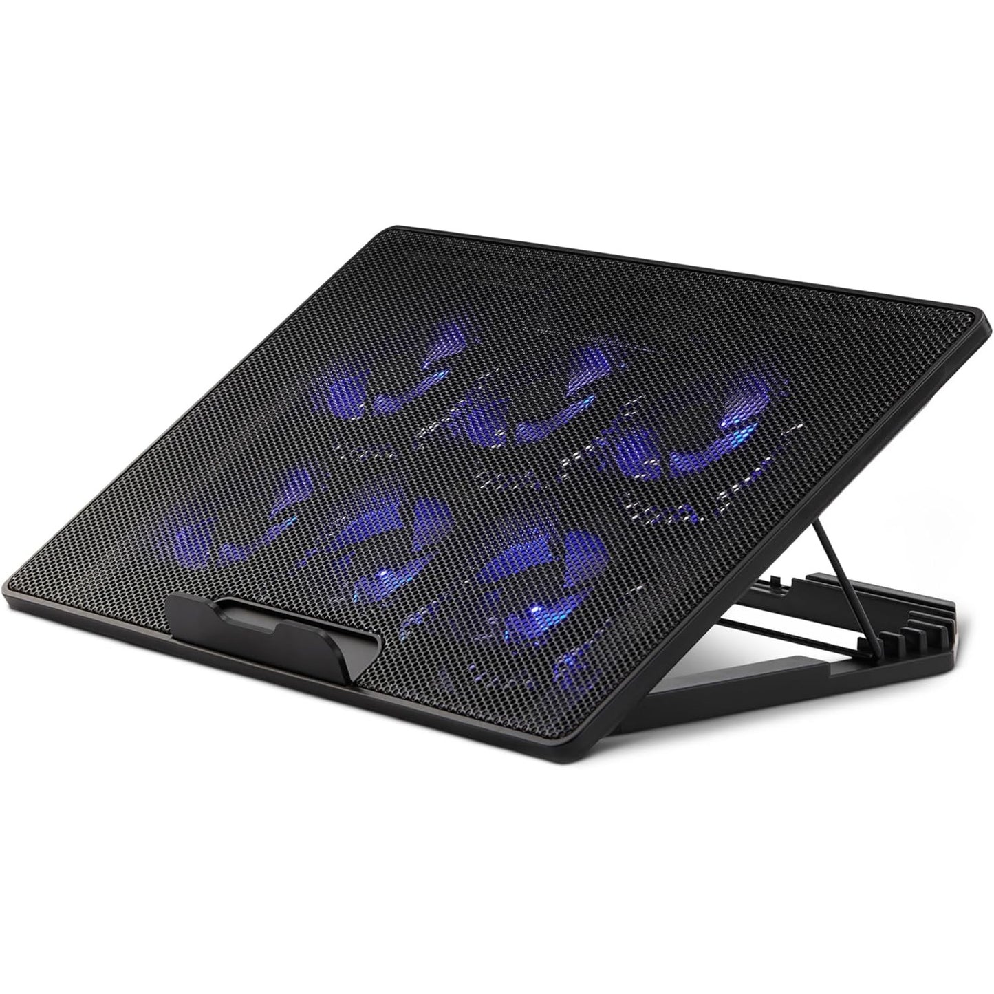 268759 - Amazon Basics - Mbështetëse për Laptop me 6 Ventilatorë të Qetë, për Laptopë 12-17 inç, me Porta USB-A dhe USB-C, e Rregullueshme në Lartësi