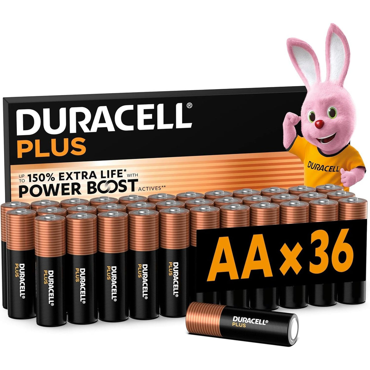 295833 - DURACELL Bateri Plus AA, paketë me 36 bateri, alkaline 1.5 V