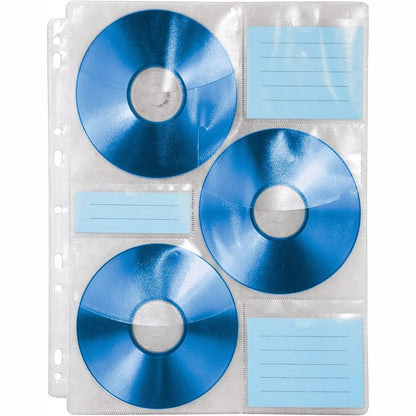 300063 - HAMA Mbështjellëse për CD/DVD/Blu-ray me 60 karta indeksi për etiketim, 10 mbështjellëse për 6 CD/DVD/Blu-ray secila, të përshtatshme për dosje DIN A4, transparente.