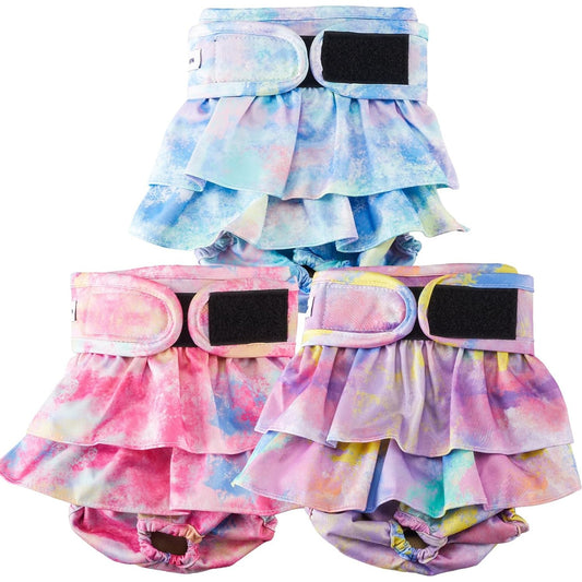 167872 - PELENA - Set 3 të Ripërdorshme dhe të Larëshme për Qen Femra, Shumë Thithëse për Nxehtësinë, Inkontinencën dhe Stërvitjen e Këlyshëve (Madhësia XXL)