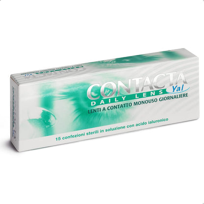 336796 - YAL Contacta, Lente Ditore 15, Lente Kontakti Ditore për Miopi, Dioptri -2.25, Pako me 14 Lente të Përdorshme, me Acid Hialuronik