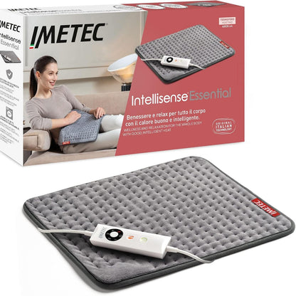 271248 - IMETEC Intellisense Essential, jastëk ngrohës shumëpërdorimësh, 40x35 cm, pëlhurë hipoalergjike, 5 temperatura, siguri me bllok elektro, lahet në lavatrice