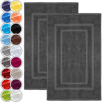 219427 - Pako me 2 dyshekë banjoje NatureMark | Cilësi Premium | 100% Pambuk | 50 x 80 cm | Dyshekë dushi, Ngjyra: Gri antracit